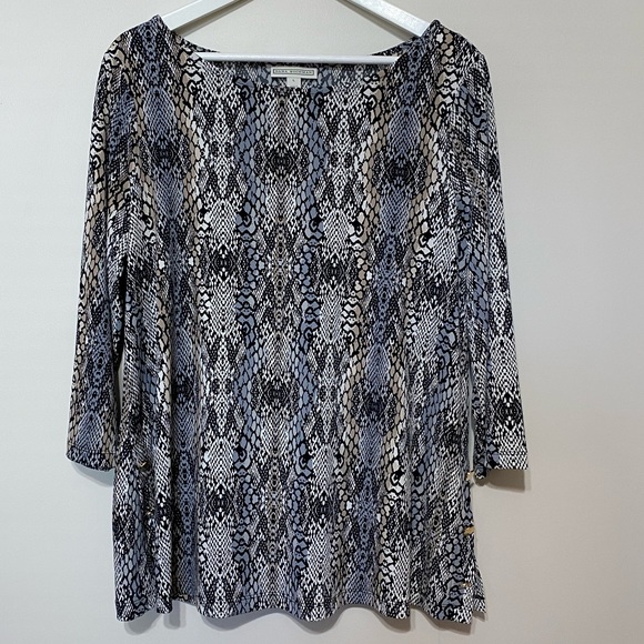Dana Buchman Snakeskin Blouse Size L - Picture 1 of 8